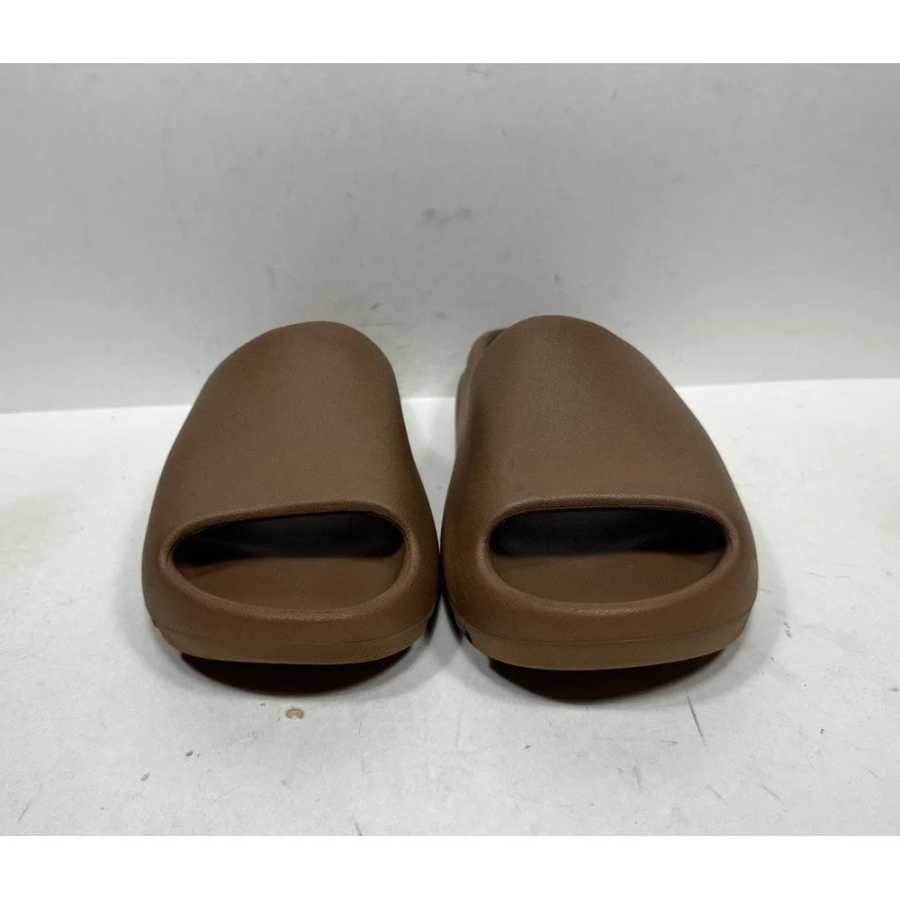 adidas Yeezy Slides Men's Size 9 Flax FZ5896 Brown Sandals